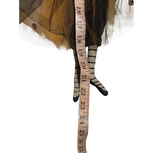 Sharon Andrews Primitive 22" Halloween Rare Green Face Arms Pumpkin Shelf Figure - Picture 10 of 10